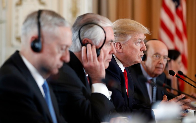 It's not about regime change, it's not about human rights, Tillerson says, but about one thing and one thing only: denuclearizing the Korean Peninsula. (AP Photo/Alex Brandon)