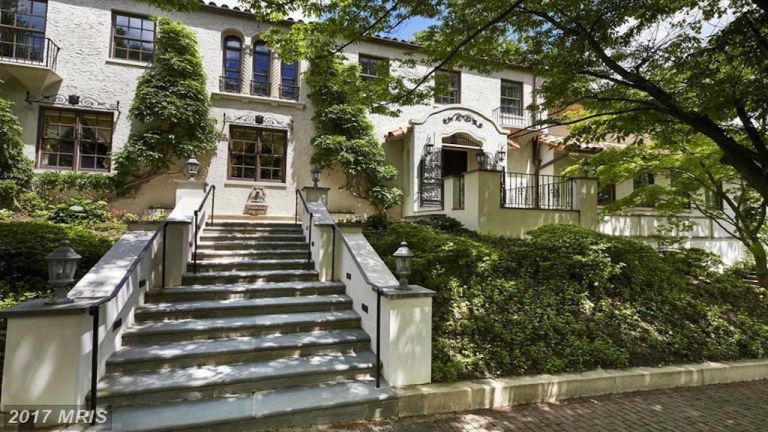 The Embassy Row mansion has two kitchens, an elevator and is located on half an acre of property. (MRIS)