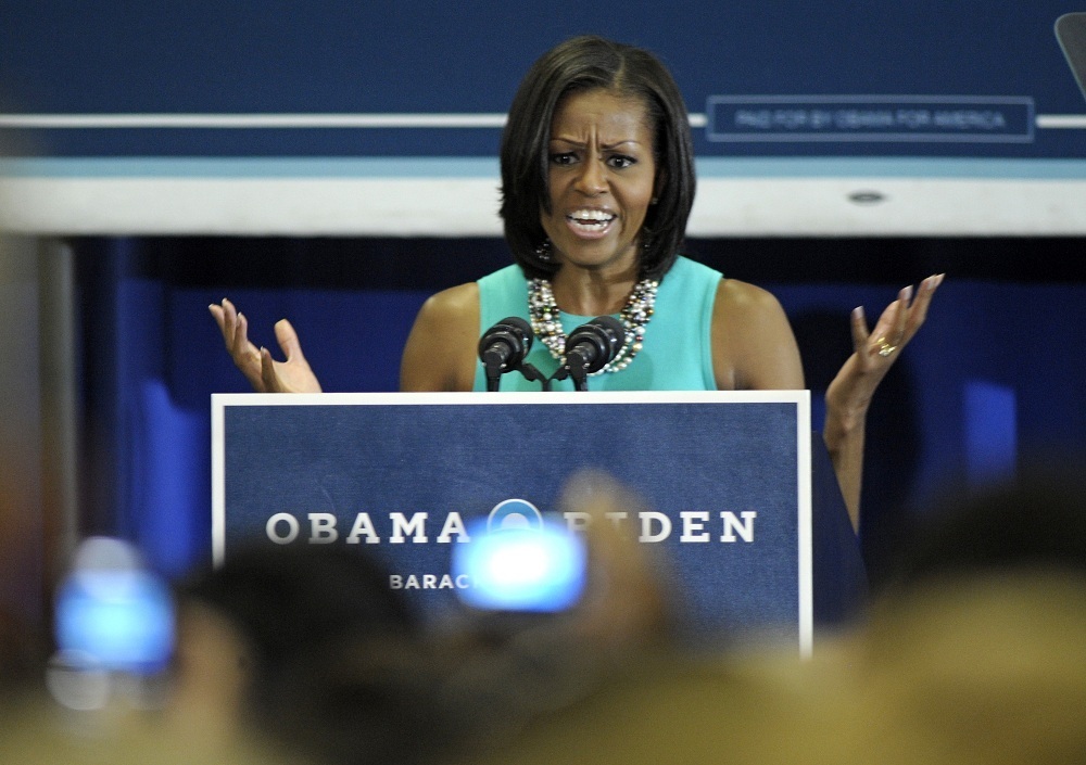 First lady makes campaign debut in Va.