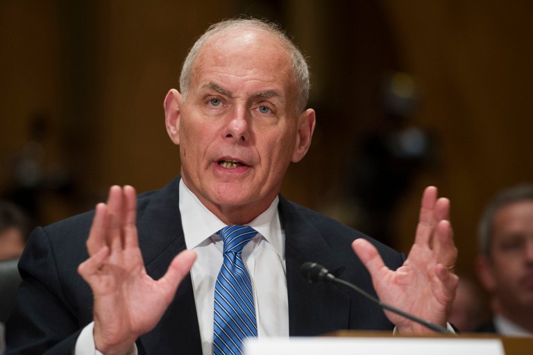DHS Secretary John Kelly will hold a press conference at noon to provide further guidance for law enforcement officials and federal agencies that are scrambling to implement the executive order on immigration. (AP Photo/Cliff Owen)