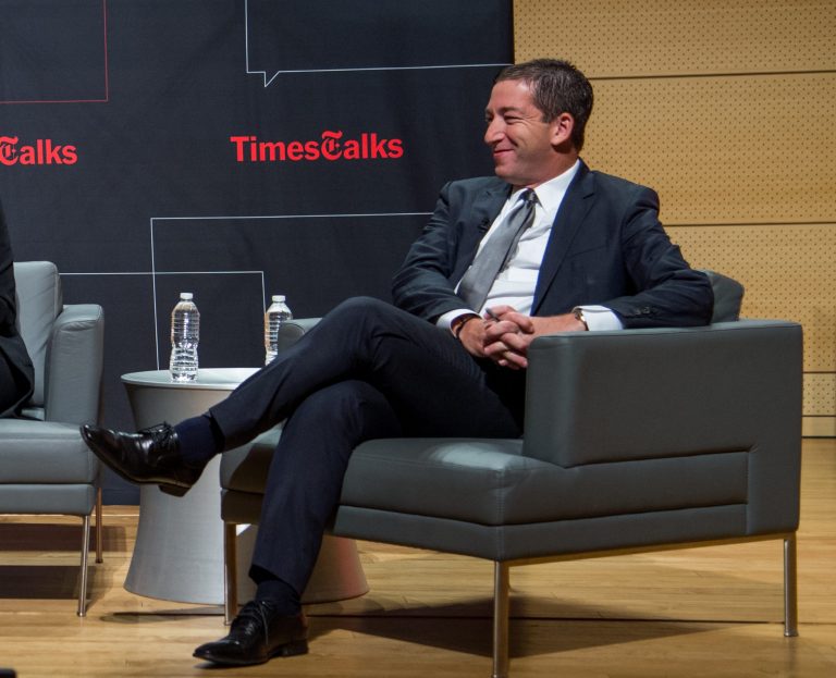 Journalist Glenn Greenwald attends the TimesTalks at The New School on Feb. 12, 2015 in New York City. (Photo by Mark Sagliocco/Getty Images)