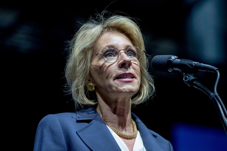 Opposing school choice and the educational freedoms proposed by DeVos shows that Democrats aren't with the littlest guys in society — the boys and girls in K-12 schools. (AP Photo/Andrew Harnik)