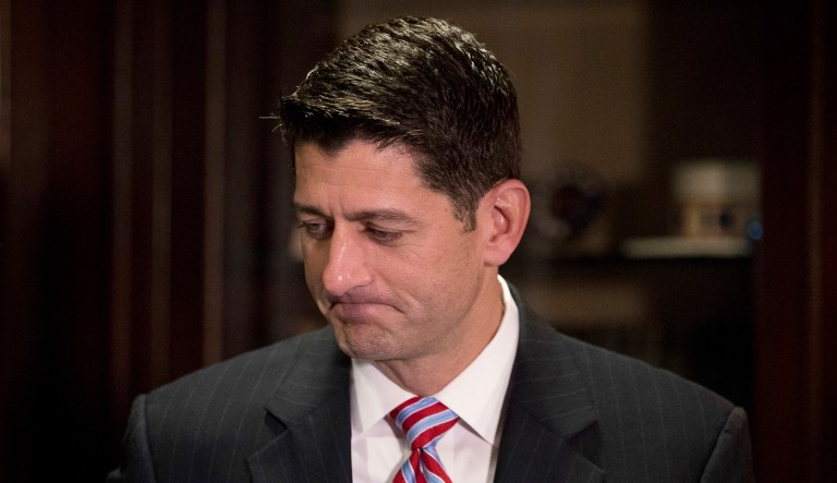 House Speaker Paul Ryan failed to woo any more support for a healthcare bill. (AP Photo/Andrew Harnik)