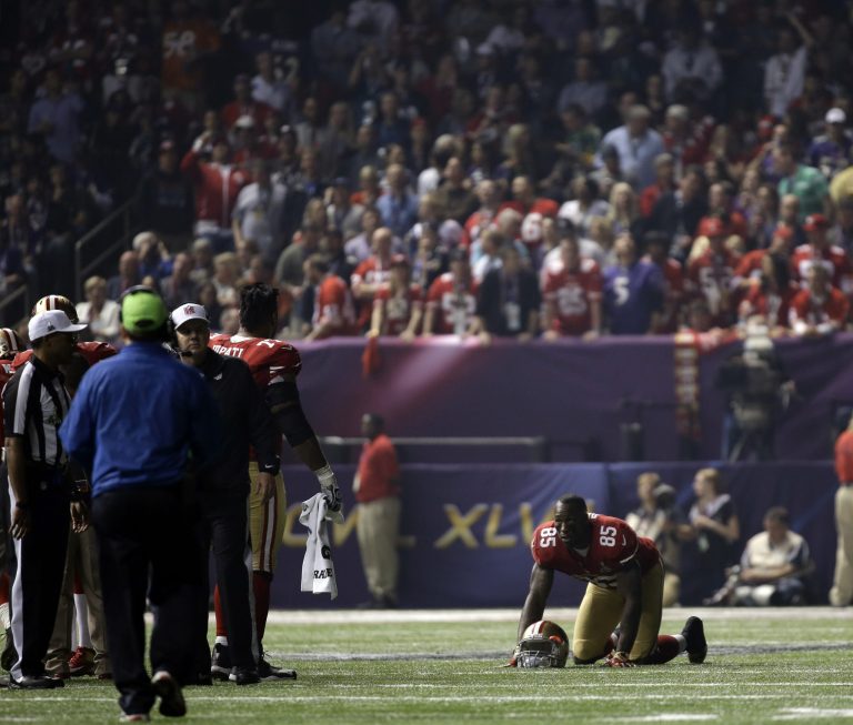Matt Slocum/AP
The lights went out in the third quarter of Super Bowl XLVIII at the Superdome on Sunday night.