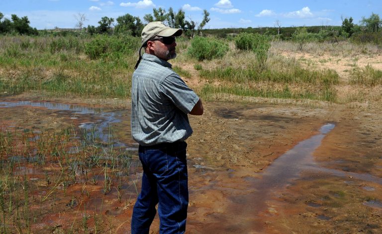 Under existing law, BLM owns the sandy riverbed of the Red River north of Texas. (AP Photo/Michael Norris)