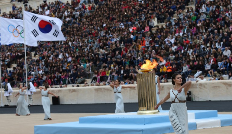 The storm started brewing Wednesday when, in an interview with Fox News, U.S. Ambassador to the United Nations Nikki Haley was asked whether it is safe for U.S. athletes to go to PyeongChang, given North Korea's looming threat of nuclear war and the fact the demilitarized zone between North and South Korea is located just 50 miles from the site of the 2018 Games. (AP Photo/Petros Giannakouris)