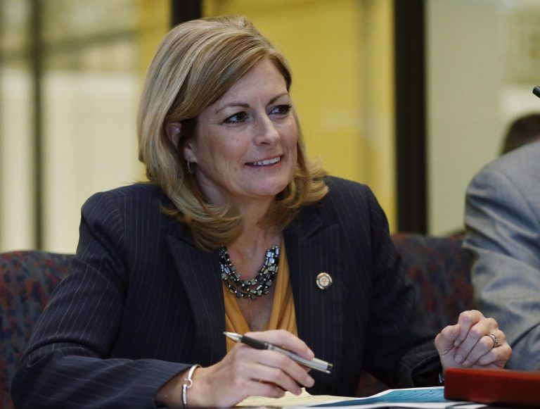 Oklahoma state Sen. Kim David chairs the subcommittee that oversees funding for health and human services. (AP/Sue Ogrocki)
