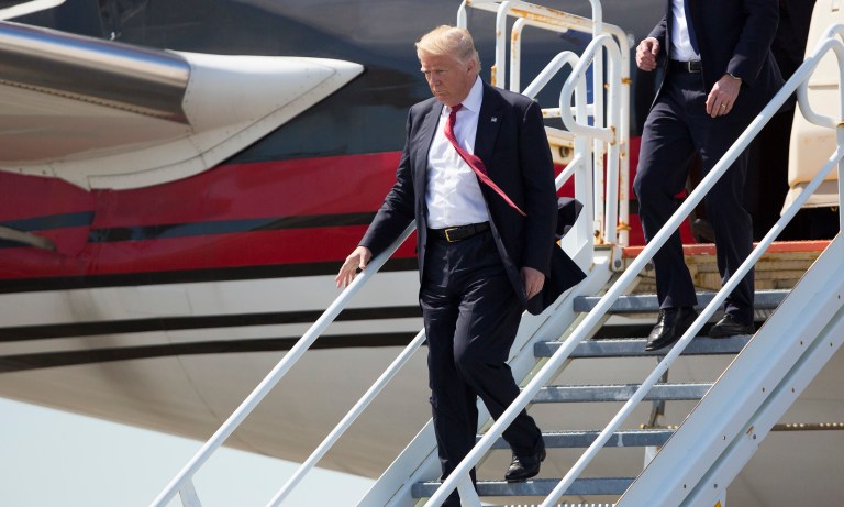 President-elect Trump tweeted Tuesday morning about canceling a contract with Boeing for the new Air Force One fleet because of an excessive cost of $4 billion. (AP Photo/ Evan Vucci)