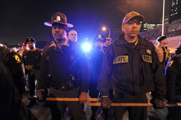 The report published Friday reportedly suggests he was moving toward the officers while wielding a knife. (AP Photo/Paul Beaty)