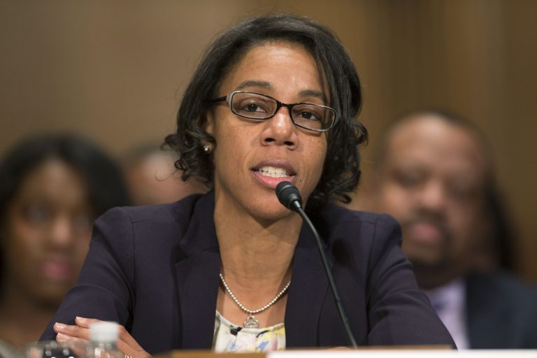 Lisa Fairfax is the Democratic nominee to be a member of the Securities and Exchange Commission. (AP Photo/Evan Vucci)