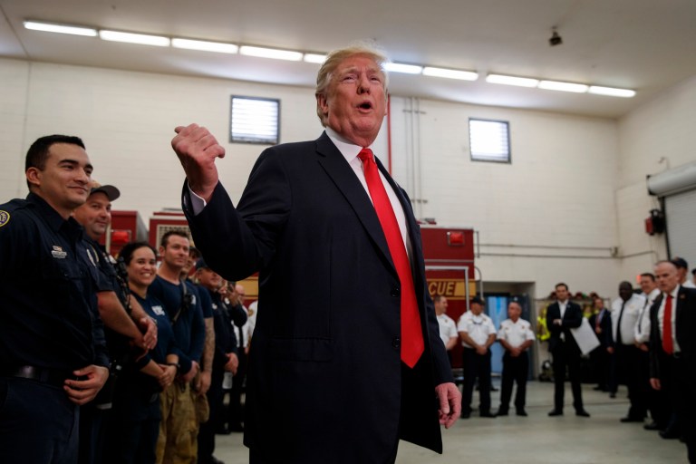 President Trump's tweet was met with extreme backlash from those who saw it as his latest attack on climate change science.(AP Photo/Evan Vucci)