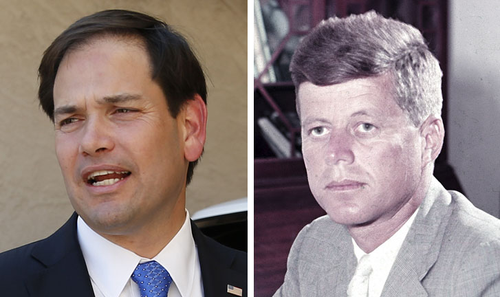 Marco Rubio wraps himself in JFK