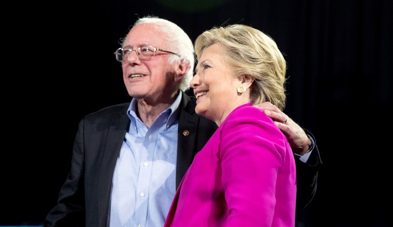 While Hillary Clinton has chosen to shirk accountability and stuff her post-defeat reflections with enough scapegoats to fill a zoo, Bernie Sanders has united with the DNC in an effort to rebuild the Democratic Party. (AP Photo/Andrew Harnik)