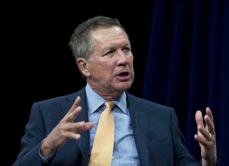 Ohio Gov. John Kasich's approval rating broke his previous record high in a new Quinnipiac poll released Thursday.Â ( AP Photo/Jose Luis Magana)