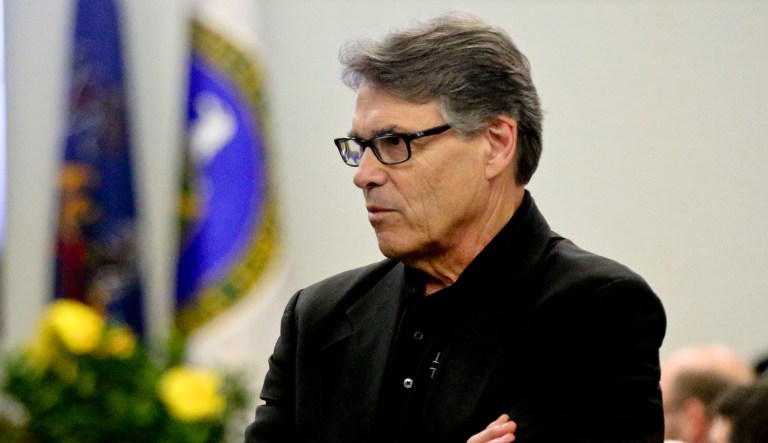 A report issued Friday by Rick Perry's Energy Department says in the case of a government shutdown: 