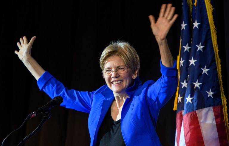 At age 79, it seems unlikely that Bernie Sanders would run for president again in 2020. Who better to take up his extremely liberal mantle than Elizabeth Warren, a Democratic senator from Massachusetts? (AP Photo/Reed Hoffmann)