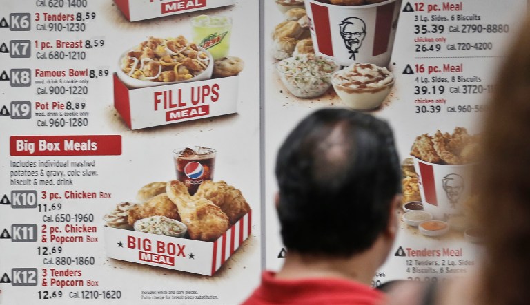 Under Obamacare, eating establishments are required to print the calorie count of every item on their menus. (AP Photo/Bebeto Matthews)