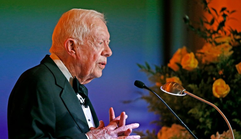 Carter's critique of the press is similar, albeit less extreme, to that of Trump's. (AP Photo/Ross D. Franklin, File)