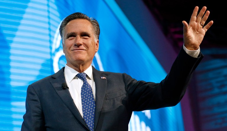 Former Republican presidential candidate Mitt Romney tweeted that he would make an announcement on Feb. 15 about the Utah Senate race after Sen. Orrin Hatch said he would not seek reelection. (AP Photo/Rick Bowmer)