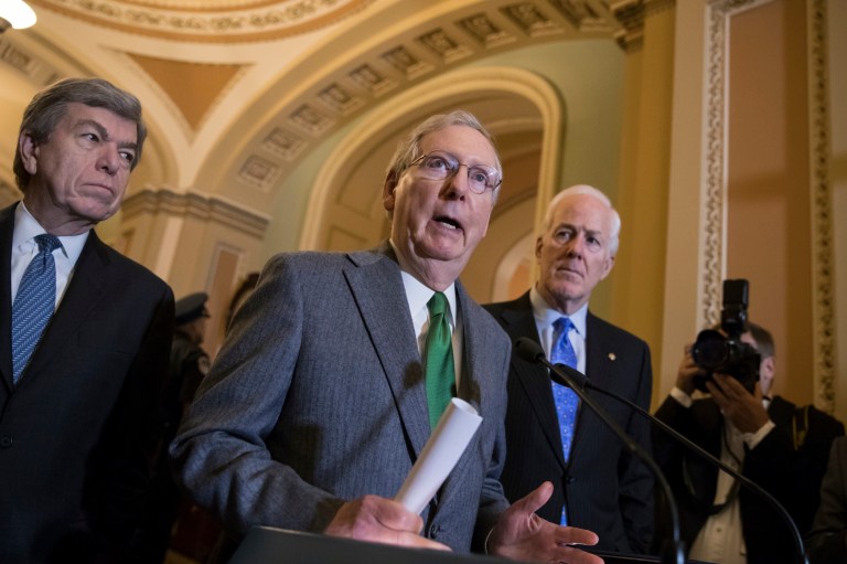 McConnell's call came soon after Franken was accused of groping Leeann Tweeden in 2006. (AP)