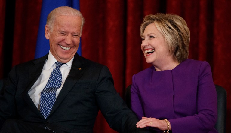 Vice President Joe Biden and Hillary Clinton