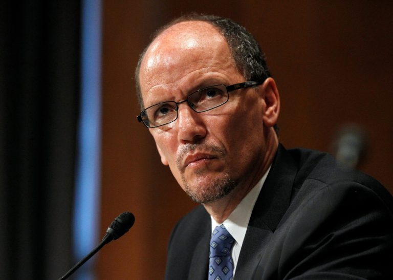 Newly installed Labor Secretary Thomas Perez is presiding over a burst of rule-making unseen at the agency for years. (AP Photo/Molly Riley, File)