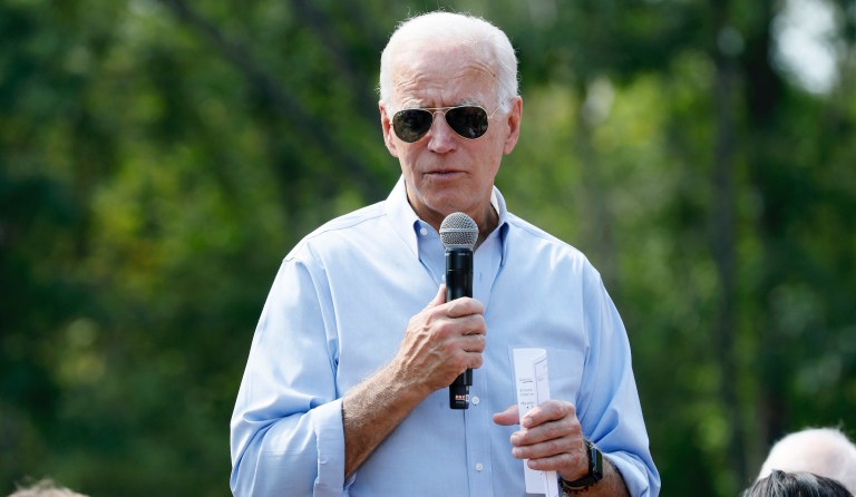 Democratic presidential candidate former Vice President Joe Biden speaks during a town hall meeting at the Indian Creek Nature Preserve, Friday, Sept. 20, 2019, in Cedar Rapids, Iowa. 