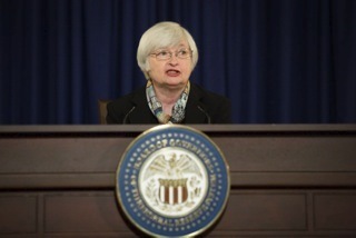 Federal Reserve Chairwoman Janet Yellen gives her first press conference, saying that the central bank would raise interest rates 
