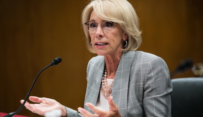 Education Secretary Betsy DeVos testifies on Capitol Hill, Tuesday, June 5th, 2018, to testify before the Senate Appropriations Committee on the fiscal 2019 budget for the Education Department. 