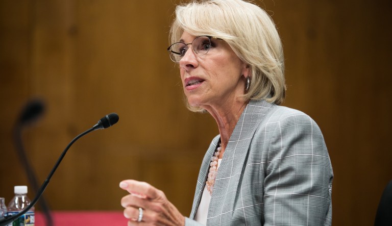 Education Secretary Betsy DeVos testifies on Capitol Hill, Tuesday, June 5th, 2018, to testify before the Senate Appropriations Committee on the fiscal 2019 budget for the Education Department. 
