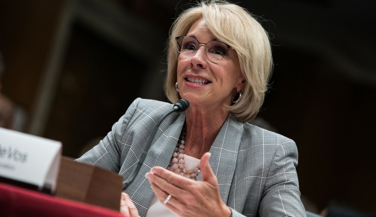 Education Secretary Betsy DeVos testifies on Capitol Hill, Tuesday, June 5th, 2018, to testify before the Senate Appropriations Committee on the fiscal 2019 budget for the Education Department. 