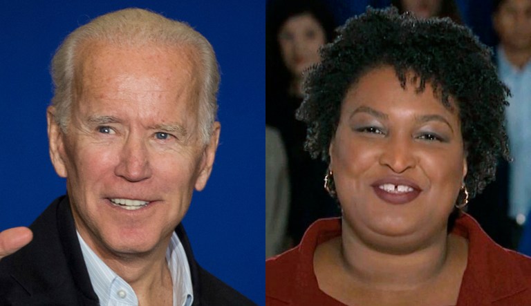 Joe Biden and Stacey Abrams
