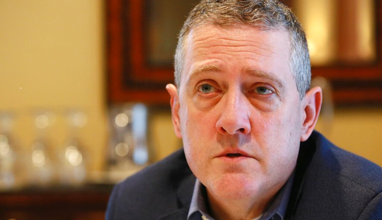 President of the Federal Reserve Bank of St. Louis James Bullard speaks during an interview Tuesday, Nov. 19, 2019, in Richmond. 