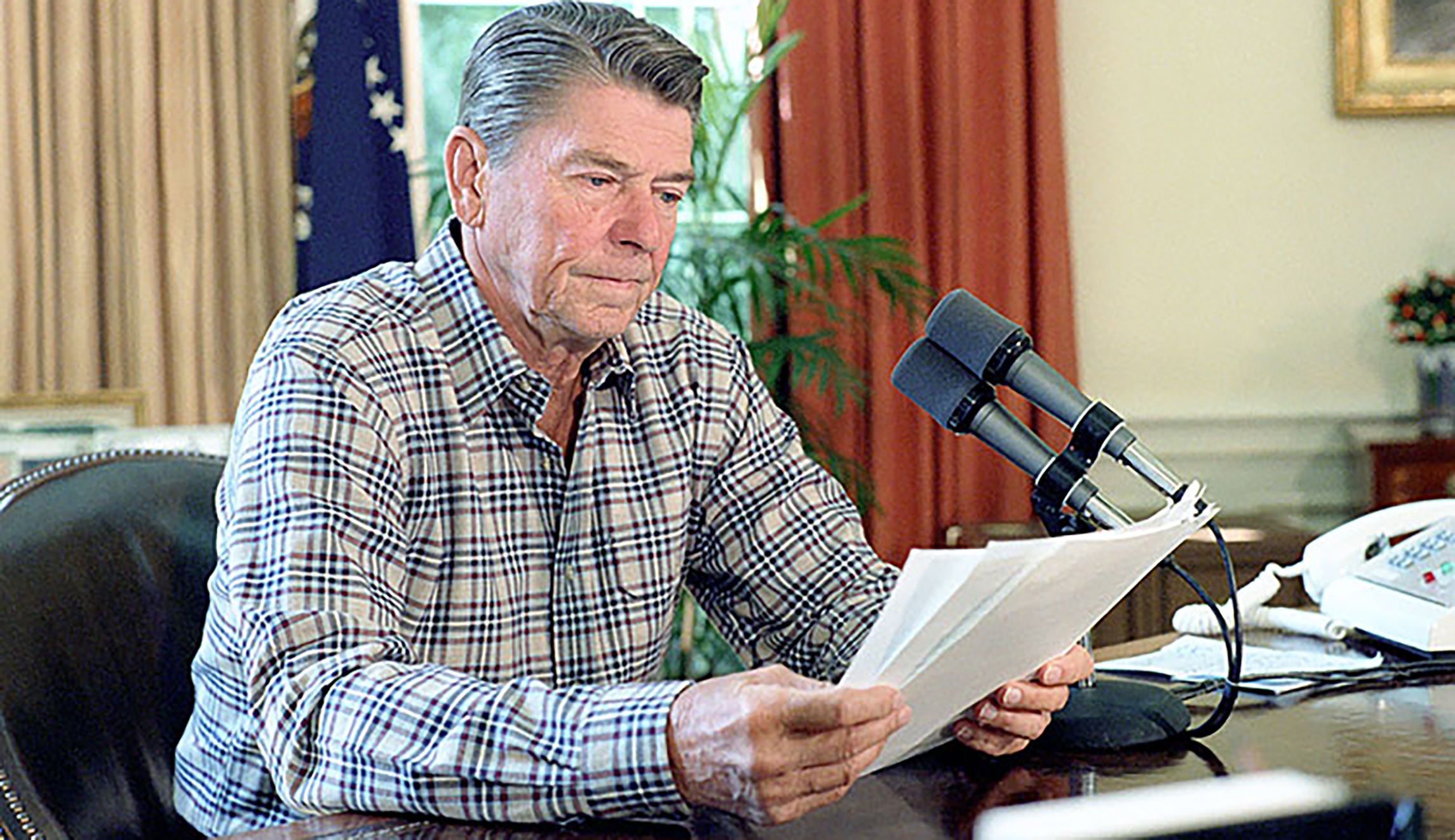 "Ronald Reagan never took his jacket off in the Oval Office in eight years."