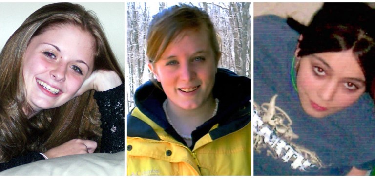 This combination of undated family photos shows, from left, Amber Marie Rose,  Natasha Weigel, and Amy Rademaker. All three were killed in deadly car crashes involving GM's Cobalt during 2005-2006.  The complaint tally for the top-selling small cars in the 2005-2007 model years was: Corolla, 228; Cobalt, 164; Honda Civic, 60; Ford Focus, 25; and the Mazda 3, 19.  (AP Photo)