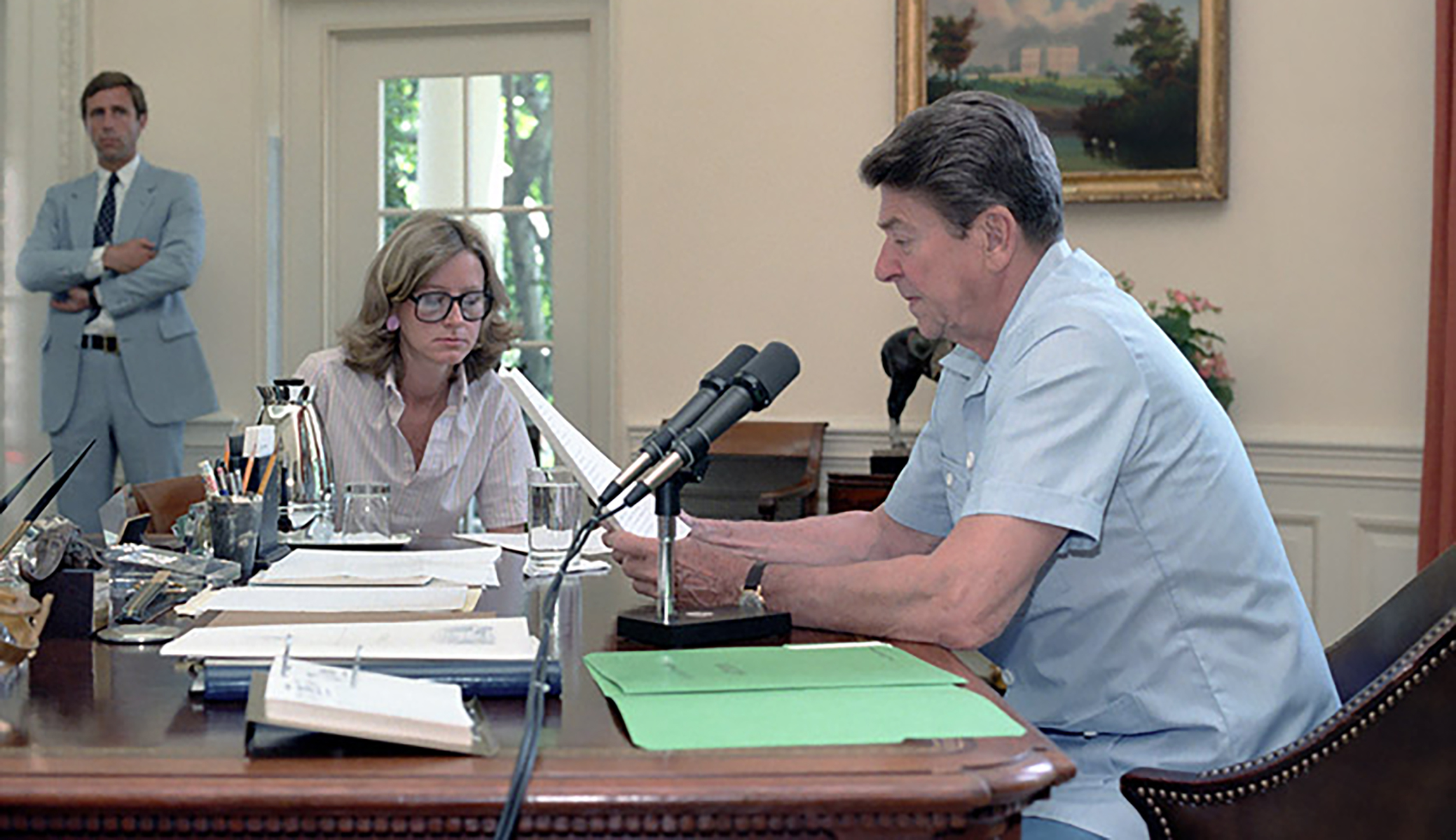 "Ronald Reagan never took his jacket off in the Oval Office in eight years."