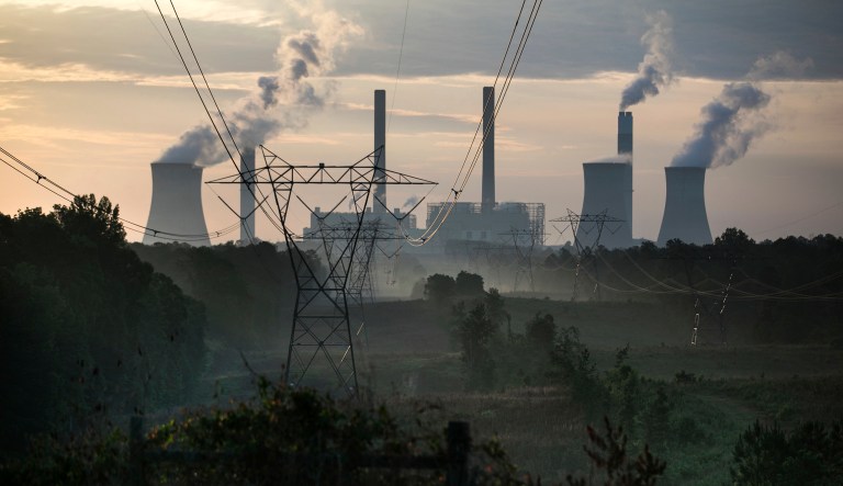 The coal-fired Plant Scherer in Juliette, Ga., is one of the nation's top carbon dioxide emitters. (AP Photo/Branden Camp)