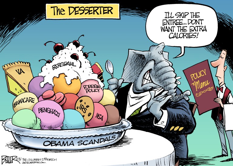 Editorial cartoon: The desserter