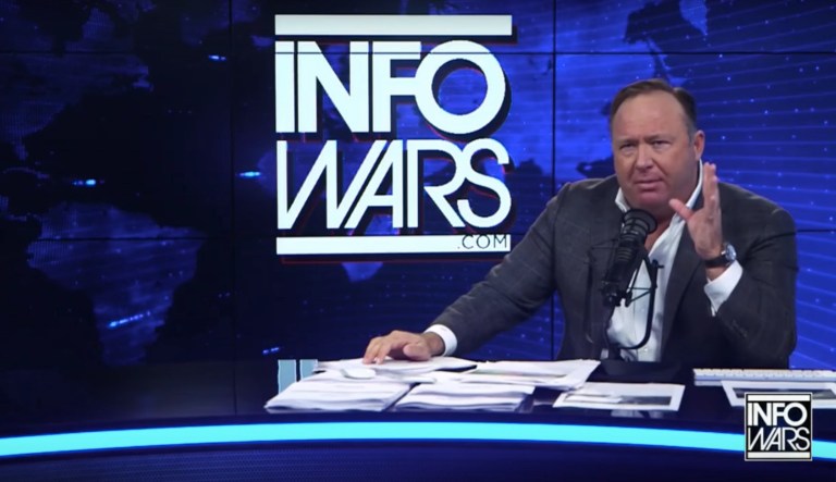 Media personality Alex Jones, who is infamous for his controversial views and conspiracy theories, stands accused of racism, anti-Semitism, and sexual harassment. (screenshot)