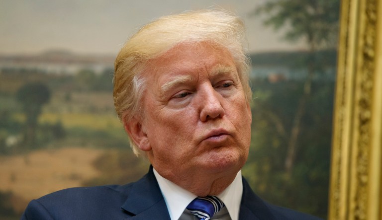 Some Republicans agree that Trump was forced to sign the sanctions not because he wanted to but due to what they consider the media's fixation with the Russia storyline. (AP Photo/Evan Vucci)