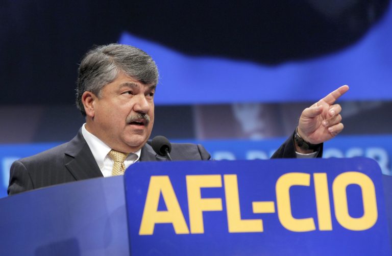 AFL-CIO delegates denounced President Obama's record on illegal immigrant deportations Tuesday, saying the White House should put the brakes on the process while Congress is debating a comprehensive reform bill. (AP image)