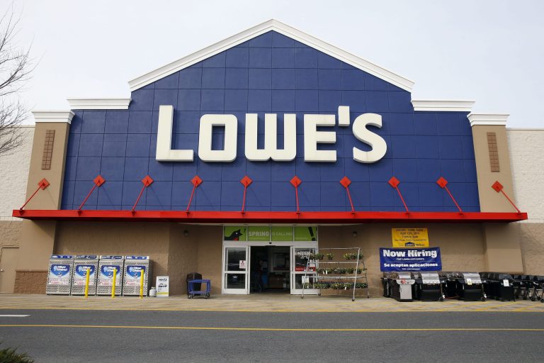 This March 25, 2014 photo shows a Lowe's store in Philadelphia. Lowe's Cos. reports quarterly earnings on Wednesday, May 21, 2014. (AP Photo/Matt Rourke)
