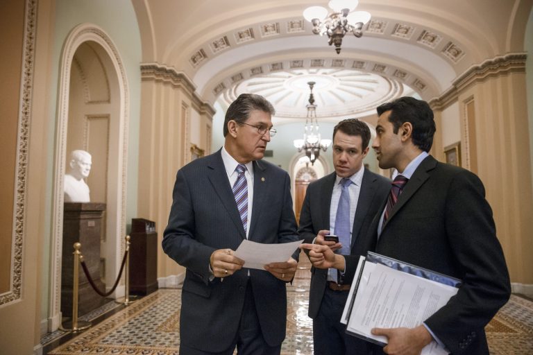 Sen. Joe Manchin is outraged that the legislation being considered today includes language to extend dozens of tax breaks. (AP Photo/J. Scott Applewhite)