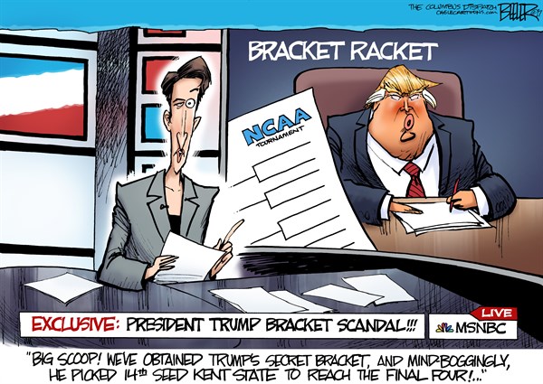 Editorial cartoon: Bracket racket