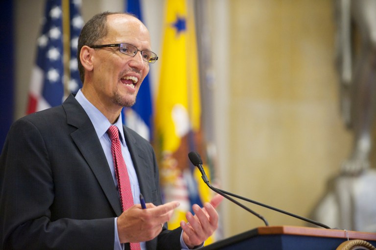 One look at Perez's track record at the Department of Labor shows he is anything but moderate. (Lonnie Tague/Justice Department photo)