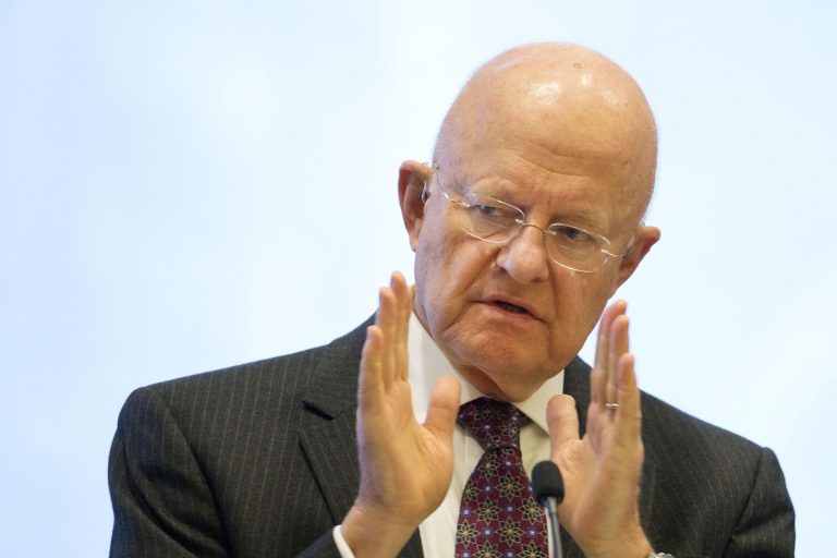 James Clapper, the Director of National Intelligence, speaks at an event. (AP Photo/Mark Lennihan)