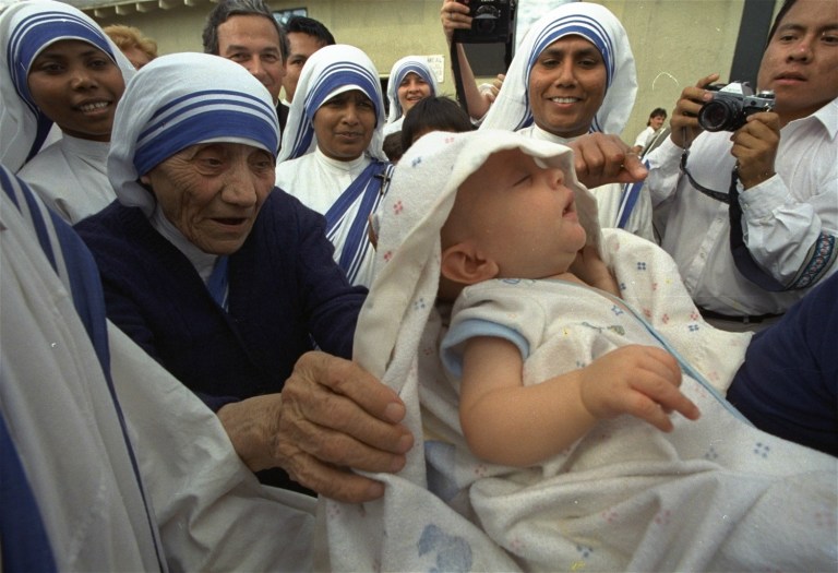 Mother Teresa spoke forcefully about abortion, calling it 