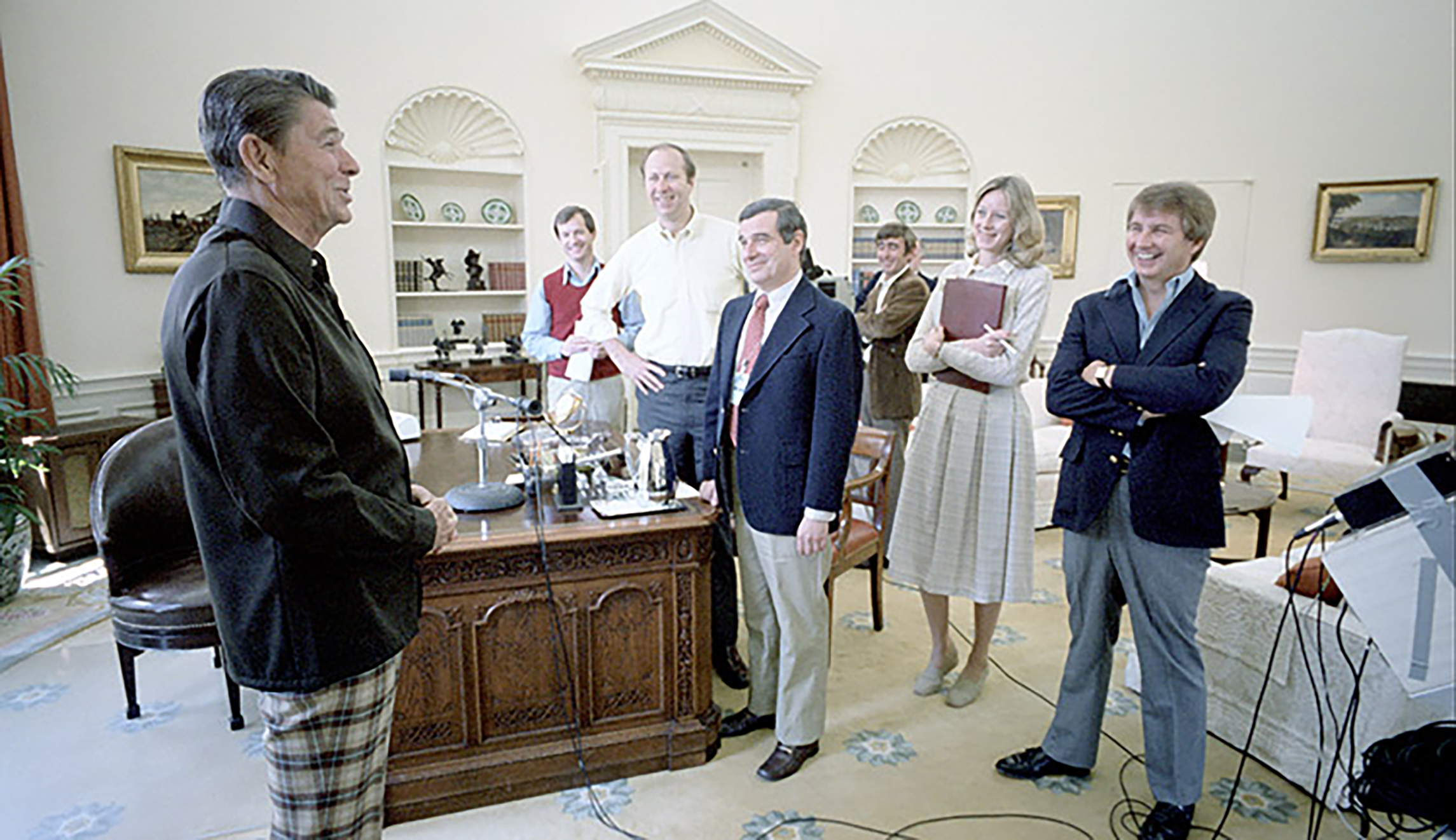 "Ronald Reagan never took his jacket off in the Oval Office in eight years."