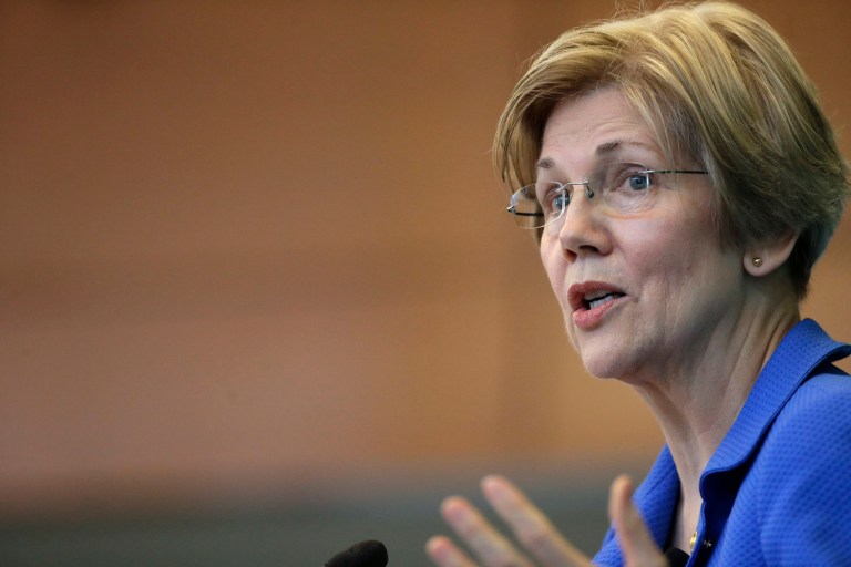 Warren is also calling for Deputy Attorney General Rod Rosenstein to testify under oath concerning whether Comey had requested additional funds for his probe into Russia's interference into the 2016 election. (AP Photo/Steven Senne)