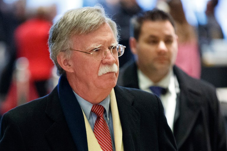John Bolton, the former U.S. ambassador to the United Nations, said new sanctions and tougher talk from President Trump won't be enough to curb Iran's actions. (AP Photo/Evan Vucci)